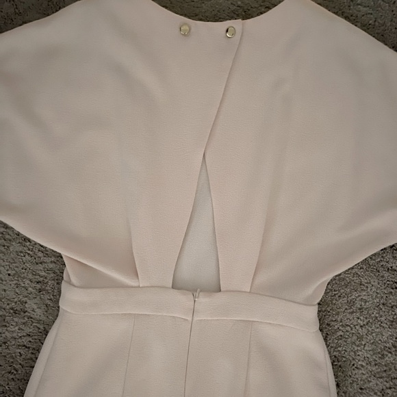 Asos Blush Crepe Midi Dress with Cut Out on Back - Picture 5 of 9